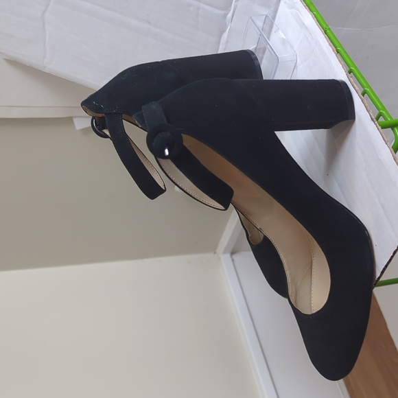 Marc Fisher Mfion Black Suede Block Heel Pumps New - Picture 16 of 17